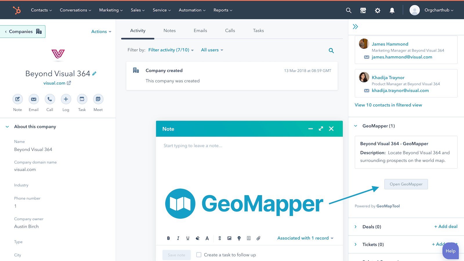 GeoMapper - HubSpot Setup Guide